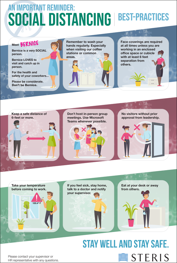 Social Distancing Best Practices - Info Graphic