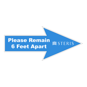 Arrow Shape - Remain 6 feet Apart - Removable Adhesive Floor Graphic