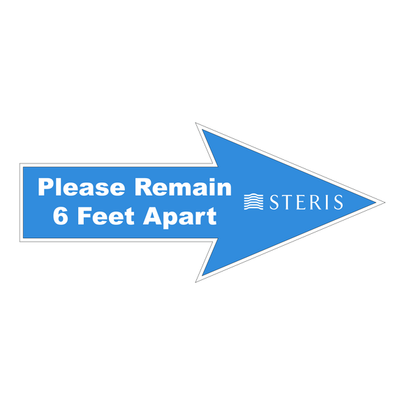 Arrow Shape - Remain 6 feet Apart - Removable Adhesive Floor Graphic