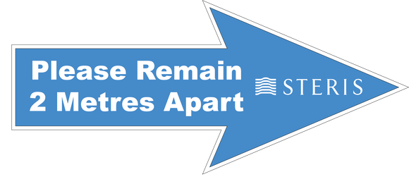 Arrow Shape - Remain 2 Metres apart - Removable Adhesive Floor Graphic