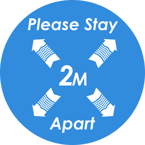 Please Stay 2m Apart - Circle