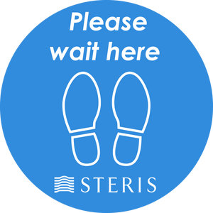 Please Wait Here Floor Sign