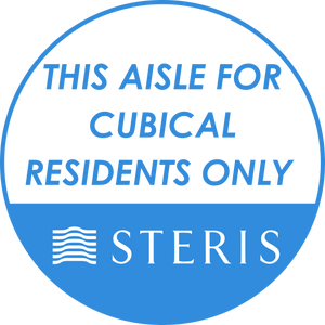 This Aisle For Cubical Residents Only- Die Cut Circle - Removable Wall Graphic